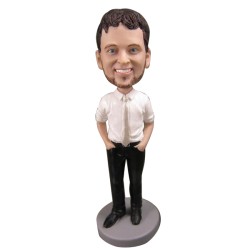  Custom Boss Bobblehead Gift Business Male Wearing A Shirt With A Tie