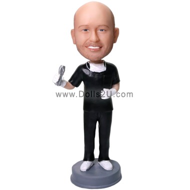  Personalized Male Dentist With Extracted Tooth Bobblehead Gift