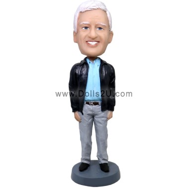(image for) Custom Dad In Jacket Bobblehead