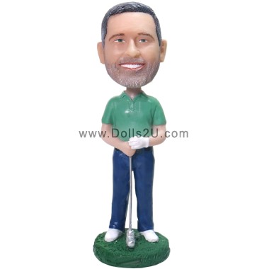  Personalized Male Golf Player Bobblehead