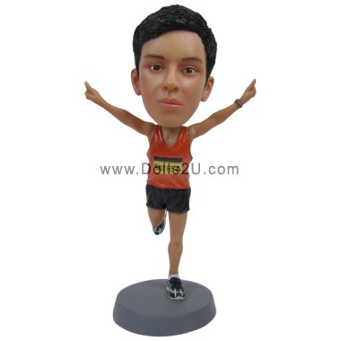  Custom Male Runner Marathon Athletes Bobblehead Item:13741