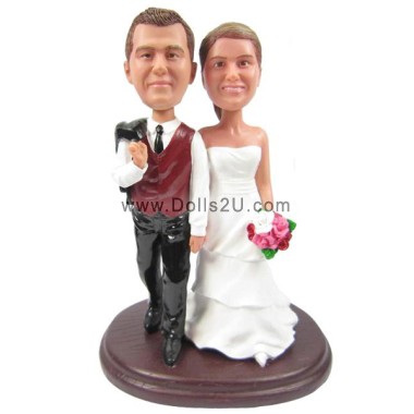  Custom Wedding Cake Toppers Bobbleheads Wedding Bobble Heads Gift Item:13468
