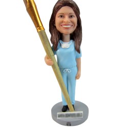  Personalized Female Dentist Bobblehead Tooth Brush Holder Dental Gift Ideas