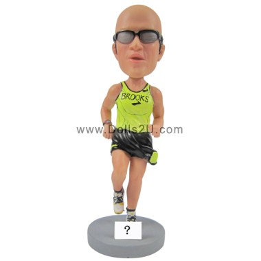  Custom Male Runner Marathon Athletes Bobblehead Item:13756