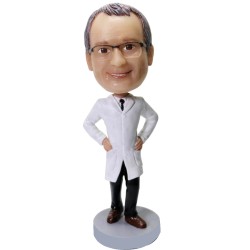 (image for) personalized bobblehead male doctor in lab coat unique gifts for male doctors