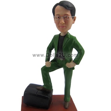  Custom Male Boss In Any Color Suit Bobblehead Item:13042