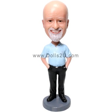  Custom Dad With Hands In Pockets Bobblehead Item:52224