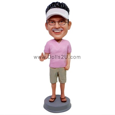 (image for) Custom Casual Man With Thumbs Up Bobblehead