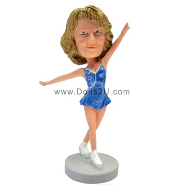  Custom Female Ice Skating Skater Bobblehead Item:723175