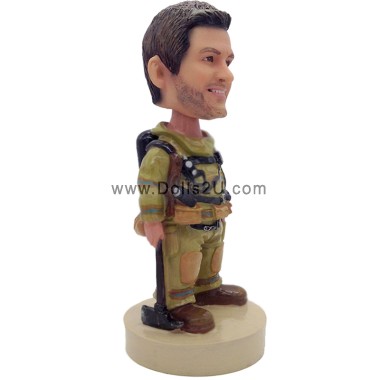 (image for) Custom Superhero Fireman Firefighter Bobblehead Gift