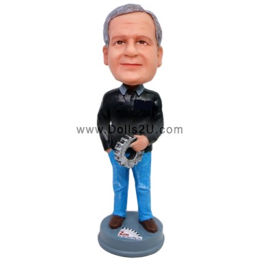 Custom Mechanical Engineer Bobbleheads Gifts Sculpted from Your Photos