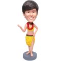Custom Hawaiian Hula Dancer Girl Bobblehead Gift For Her