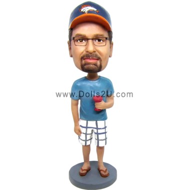  Custom Man Holding Wine Glass Bobblehead Item:451247