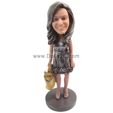  Custom Female With Pet Bobblehead Item:52301