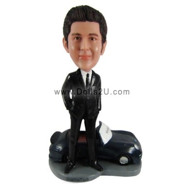  Custom Man And A Car Bobblehead Item:1531739