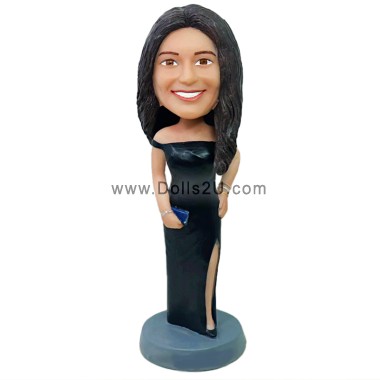  Custom Evening Dress Girl Bobblehead Item:52311