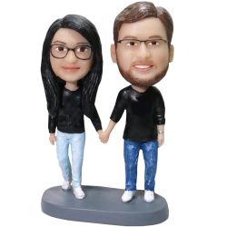 Custom Bobbleheads Couples Holding Hands Anniversary Gift Valentine's Day Gifts