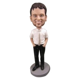 (image for) Custom Boss Bobblehead Gift Business Male Wearing A Shirt With A Tie