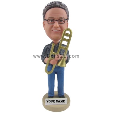 Custom Jazz Trombone Player bobbleheads