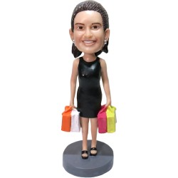 (image for) Personalized Fashion Shopping Lady Bobblehead