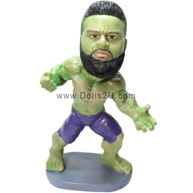 Personalized Hulk Style Bobblehead Figure from Your Picture