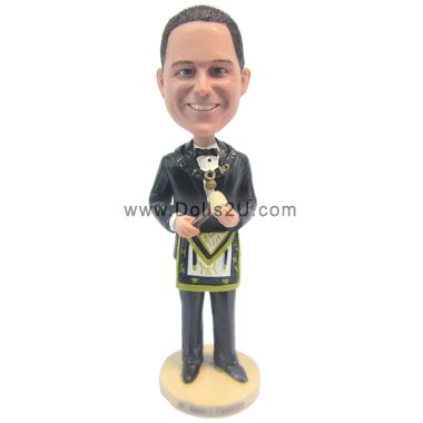 (image for) Custom Masonic Bobblehead Gift / Freemasonry Bobblehead Gift