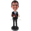 Custom Bobbleheads Businessman Posing In Formal Outfit