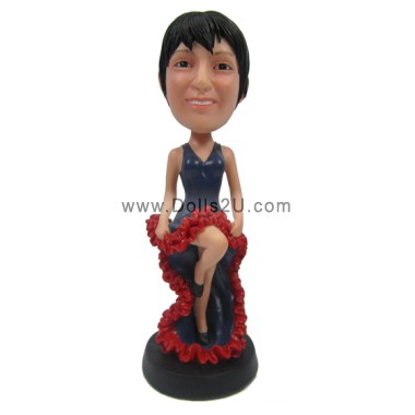  Custom Female Salsa Dancer Bobblehead Item:13995