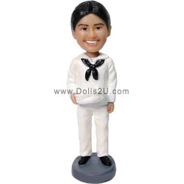 (image for) Custom Military Navy Bobblehead- Female