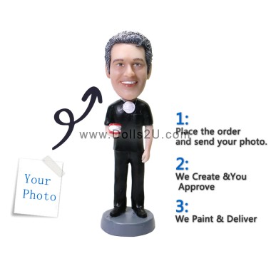 (image for) Custom Male Dentist Bobblehead Gift