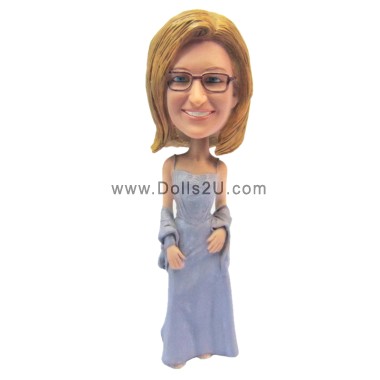 (image for) Custom Elegant Woman In Evening Dress Bobblehead