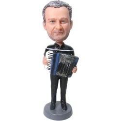 (image for) Male Accordion Player Custom Accordionist Bobblehead