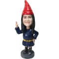 Personalized Female Garden Gnome Bobblehead