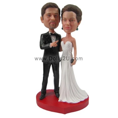 (image for) Custom Wedding Bobbbleheads Cake Toppers Bobbleheads