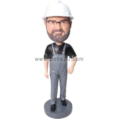  Custom Construction Worker Bobblehead Item:48446