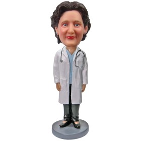 (image for) Personalized Female Doctor Bobblehead