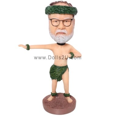(image for) Custom Bobblehead Male Hawaiian Hula Dancer
