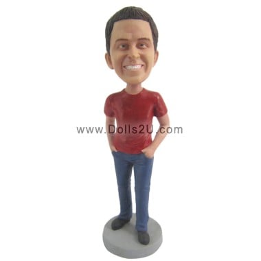 (image for) Custom Male In T-shirt Bobblehead