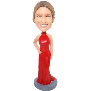 (image for) Lady in Evening Dress Custom Bobblehead Gift
