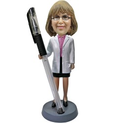  Custom Female Doctor Bobblehead Pen-Holder Unique Gifts For Female Doctors