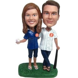  Custom Bobbleheads For Couple Baseball Fans Any Team Jerseys And Logos