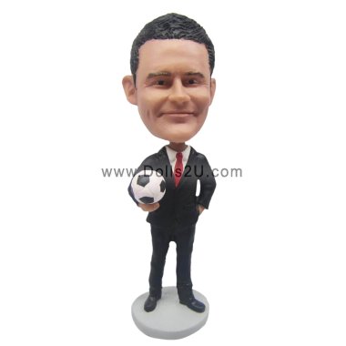 Personalized bobblehead gift for soccer coach / custom soccer coach bobblehead gift