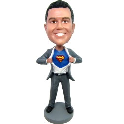 Custom Superman Bobblehead Gift For Him Custom Superman Bobblehead Gift For Him