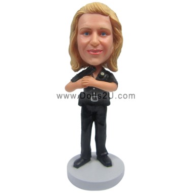 Custom Female Police Officer Bobbleheads Gifts Sculpted from Your Photos
