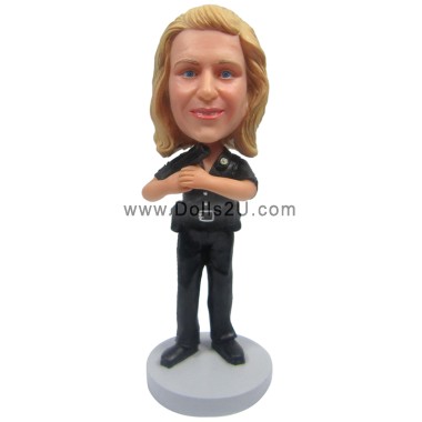  Custom Female Police Officer Bobblehead Item:13001