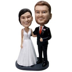  Personalized Wedding Bobbleheads Cake Topper Gift