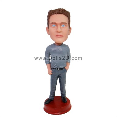 (image for) Custom Male In Long Sleeve T-shirt Bobblehead