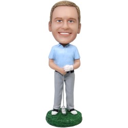Personalized Male Golf Player Bobblehead