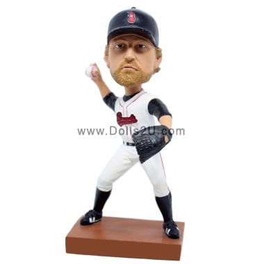 (image for) Custom Baseball Pitcher Bobblehead From Your Photos, We Can Do Any Uniform You Want