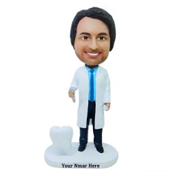 Dentist bobblehead gift - dentist holding dental drill